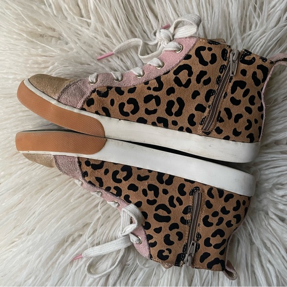 *SOLD* Mini Boden Novelty High Tops Leopard Kitty Ears Size 3 - Picture 8 of 14